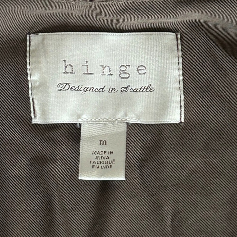 Hinge Utility Field Jacket Womens Medium Brown Cotton Twill Military Gorpcore - Picture 7 of 11